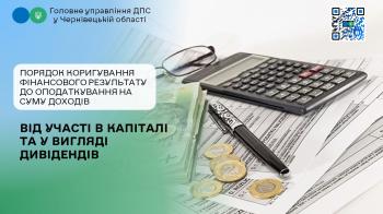 Порядок коригування фінансового результату до оподаткування на суму доходів від участі в капіталі та у вигляді дивідендів