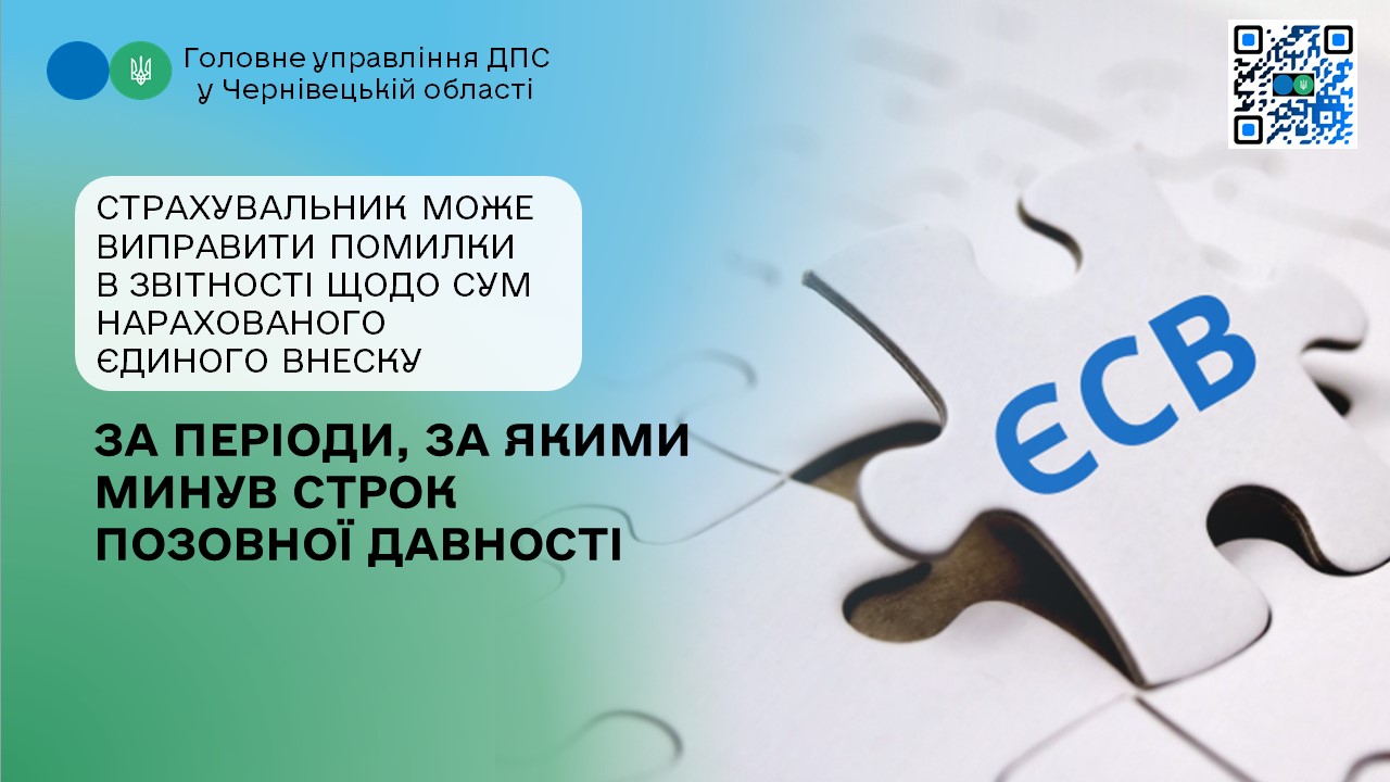 Страхувальник може виправити помилки в звітності щодо сум нарахованого єдиного внеску за періоди, за якими минув строк позовної давності