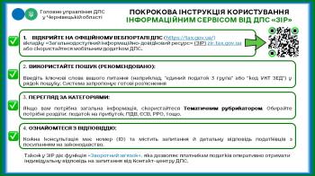 Покрокова інструкція користування інформаційним сервісом від ДПС "ЗІР"