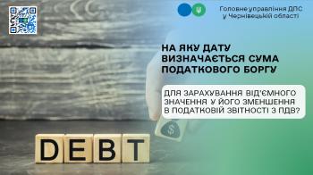 На яку дату визначається сума податкового боргу для зарахування від’ємного значення у його зменшення в податковій звітності з ПДВ?