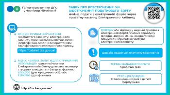 Заяву про розстрочення чи відстрочення податкового боргу можна подати в електронній формі 
