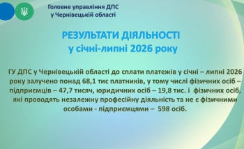 РЕЗУЛЬТАТИ ДІЯЛЬНОСТІ у січні - липні 2026 року